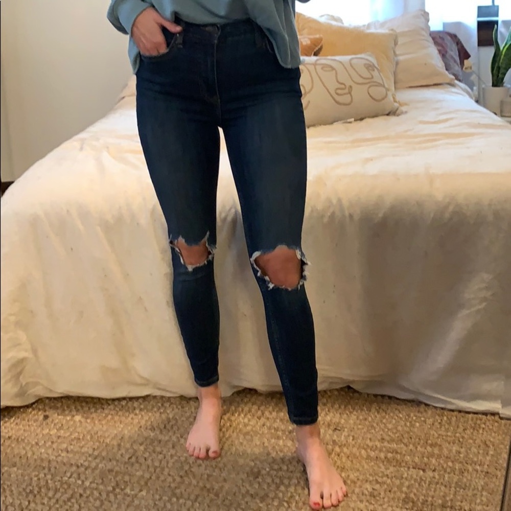 High rise free people skinny jeans
